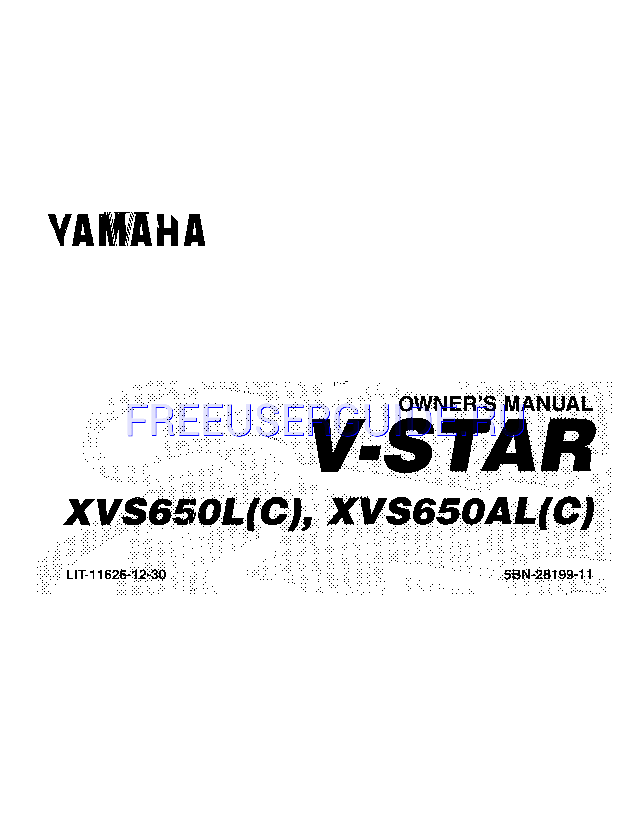 Read online Owner's Manual for Yamaha 1999 V Star Custom (Page 1)