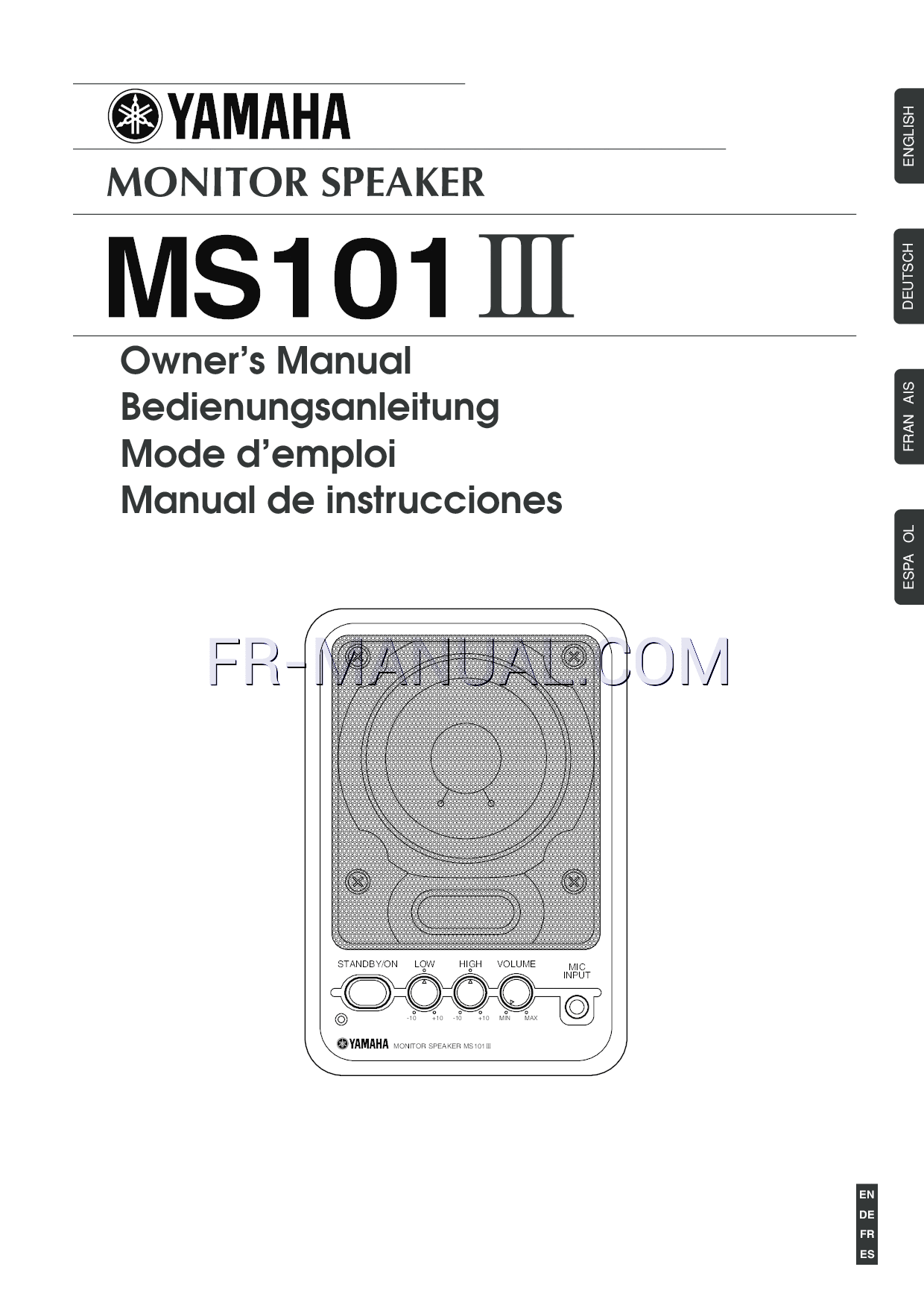 Read online Owner's Manual for Yamaha MS101 III (Page 1)
