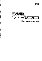 Musical Instruments Yamaha TG100 User's Manual