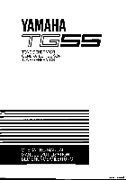 Musical Instruments Yamaha TG55 Owner's Manual