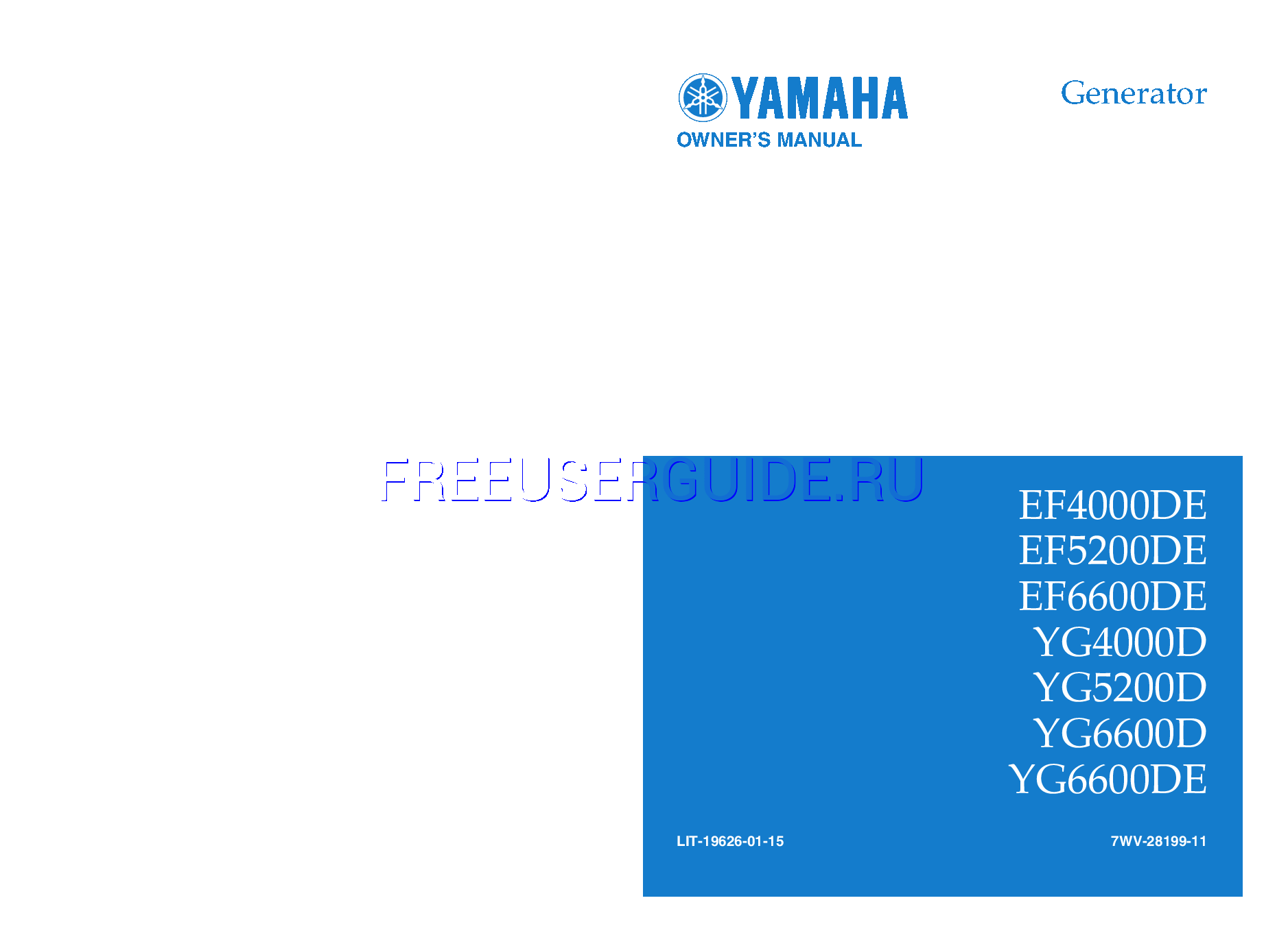 Read online User's Manual for Yamaha Yg6600de (Page 1)
