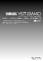Speakers Yamaha YST-SW40 Owner's Manual